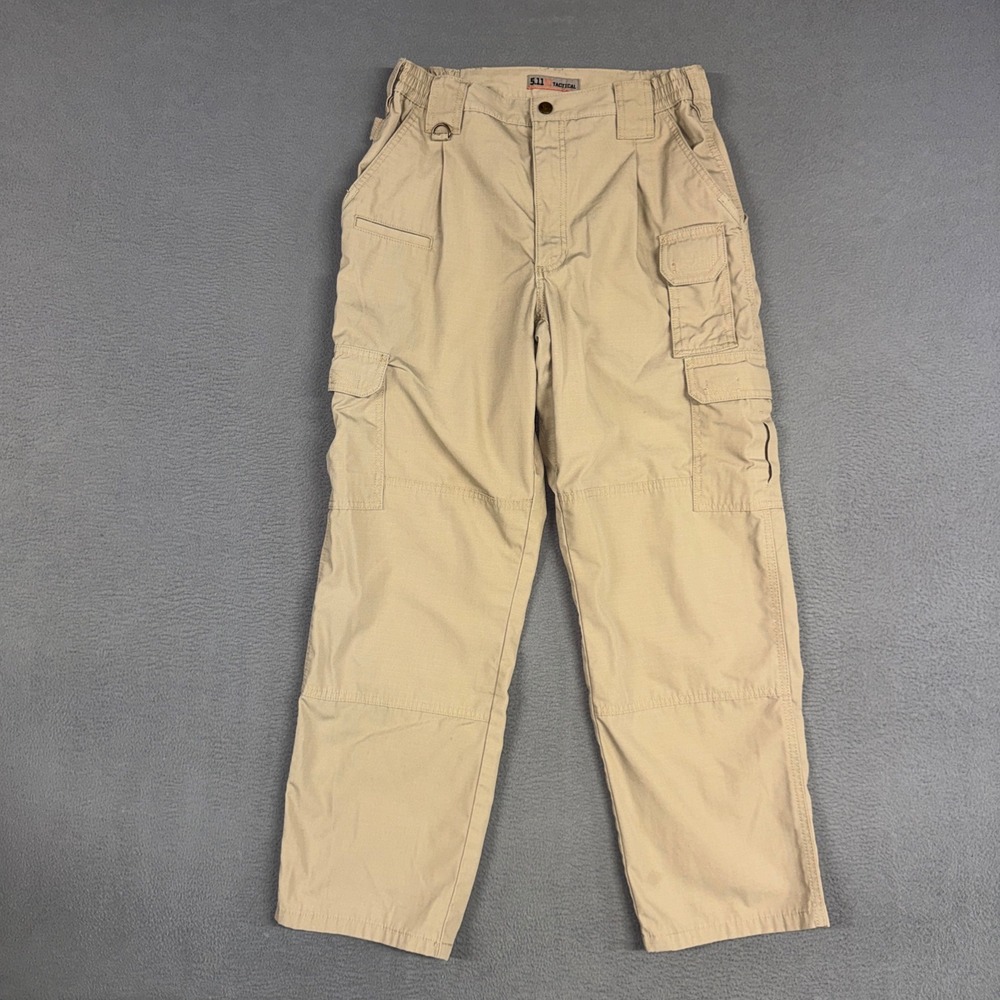 5.11 Tactical Pro Pants Mens 32x30 Tan Brown Cargo Ripstop Utility Multi-Pocket